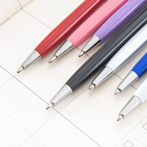 3Pcs Mini Metal Durable Ballpoint Pen Rotating Pocket-size Pen Portable BallPoint Pen Small Oil Pen Exquisite Writing Tool
