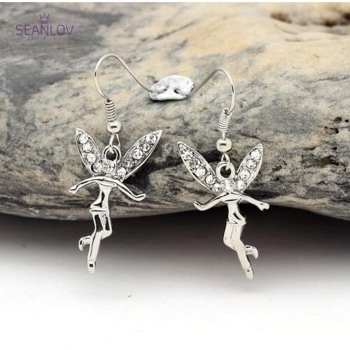 SeanLov 2018 fashion angel gold-color jewelry for women spirit wedding new cheap wish rhinestone crystal
