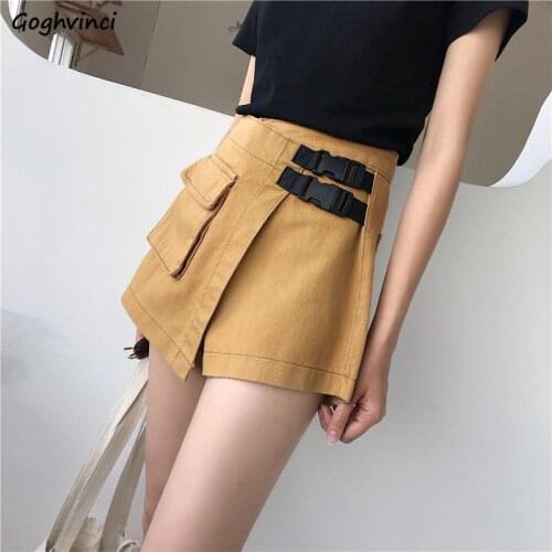 Shorts Women Summer All-match High Waist Fashion Loose Denim Solid Ulzzang Patchwork Pockets Friend Casual Street Style Students