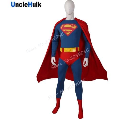 Super Cosplay Costume - 1978 version movie - Spandex Bodysuit with belt cape and pants - No.22 | UncleHulk