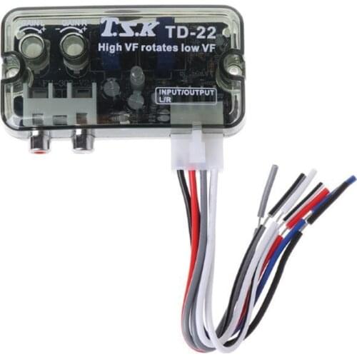 TD-22 RCA Stereo High to Low Adjustable Frequency Line Speaker Level Converter 23GC