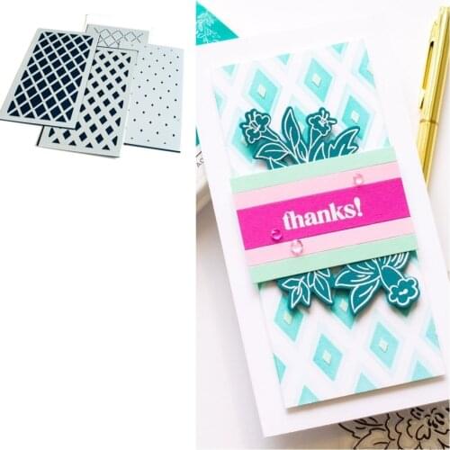 Slimline Diamond Builder Layering Stencils for Scrapbooking Stamp Photo Album Decorative Embossing Cut Die DIY Paper 2021 NEW