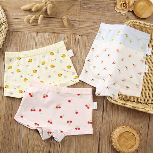 Girls Panties Summer Baby Girl Clothes Pure Cotton Fruits Underwear Children Breathable Soft Underpants Boxer Teenage Briefs New