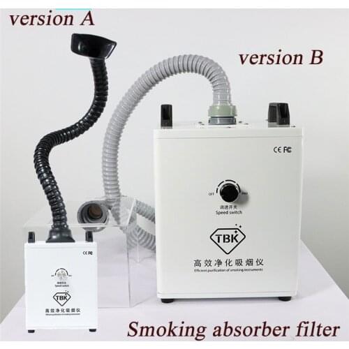 Newest TBK Fume Extractor Soldering Smoke Purifier Absorber Dust Smoking Instrument Purifier Purification Air Dust Cleaner Room
