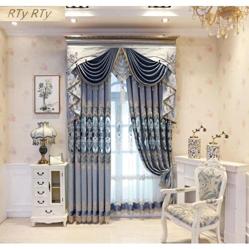 Water Soluble Yarn Embroidered Decorative Curtains For Living Room Flower Curtain for Bedroom Window Gauze Art Curtains