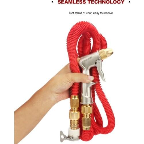 5-15M Garden Hose Retractable Water Hose Set with High Pressure Nozzle Water Gun Head for Garden Watering Flowers Car Washing