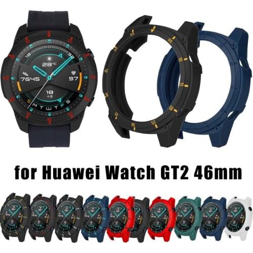 TPU Protective Case for Huawei Watch GT2 46mm Smart Watch Protector with Shell frame Protection for Huawei GT 2