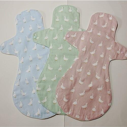 Women Breathable Sanitary Napkins 410mm Cloth Sanitary Pads Reusable Large Cloth Menstrual Pads for Heavy Flow Night Use