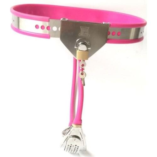 Female chastity belt sex toy for couples vagina Full coverage metal stimulation chastity lock bondage adjustable adult product