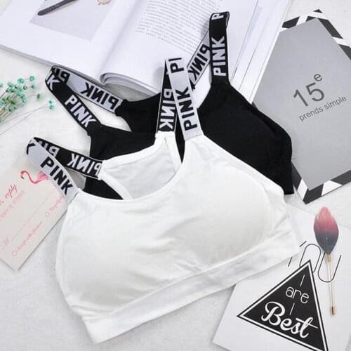 Womens Sports Bra Push Up Fitness Bra Yoga Bra Sport Underwear Running Gym Fitness Tops Black White Letters Seamless Underwear