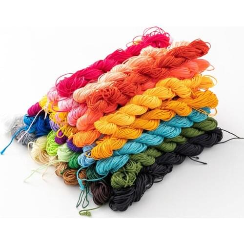 1 mm Ropes 28 M Length PP/ Polyester/Nylon Braided Rope In Various Colors