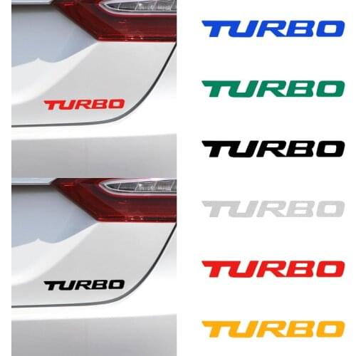 1pcs Car Sticker TURBO Letters Badge Sticker Decal for Peugeot 307 206 308 207 406 407 408 3008 auto accessories