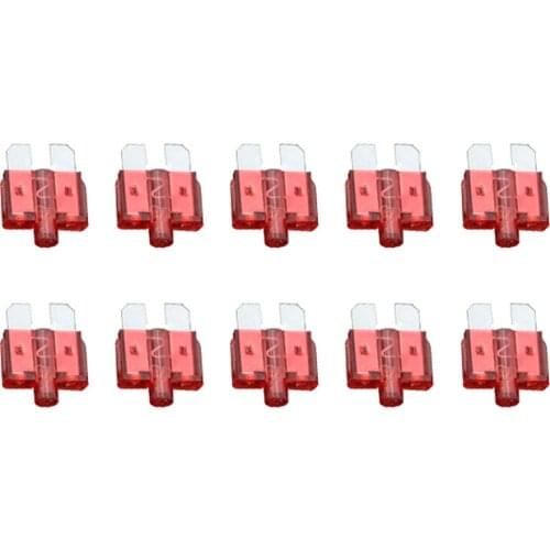 10PCS 10A Medium Size Auto fuse inserts car insurance tablets Medium fuse with lamp car inserts fuse