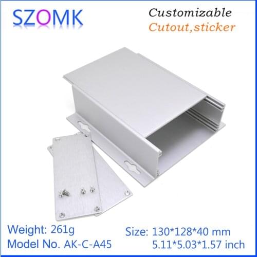 10 pcs 40*128*130mm customizable aluminum profile instrument housing enclosure electronics extruded aluminum case junction box