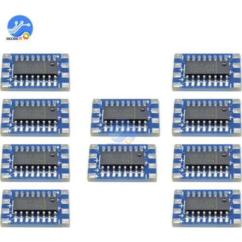 10PCS/LOT Mini MAX3232 RS232 to TTL Serial Port Leavel Converter Brush Module Connector MAX232 Flashing Board For Arduino