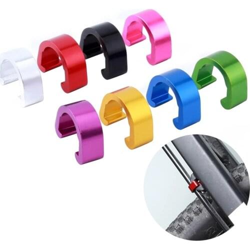 10 Pcs MTB Bike Brake Cable/Derailleur Line Case Aluminum Alloy C-Shape Buckle Clasps Bicycle C Clips Outdoor Cycling Parts