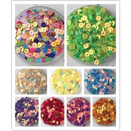 50g 13 Colors Available 4mm Gold Brilliant Sequins Multi-colored Round Pailletten DIY Accessories High Quality