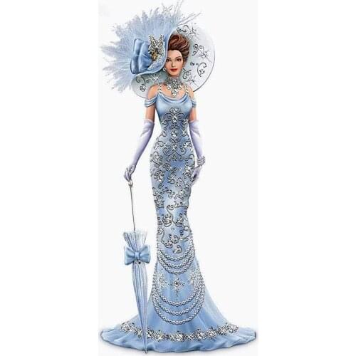 5D DIY Full Round Drill Diamond Painting Dress Lady Mosaic Kit Rhinestone Drawing Picture Home Decoration Art Craft Gift