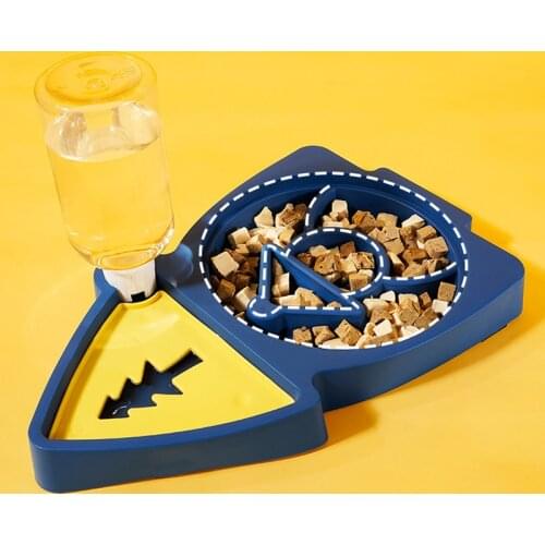 Pet Automatic Drinking Feeder Slow Food Feeding Bowls For Dogs Non-Slip Cat Feeding Bowl Water Bottle For Kittens Pet Supplies
