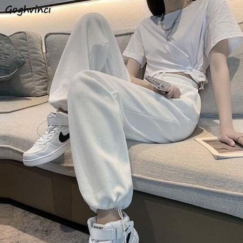 Pants Women Wide Leg Trousers High Waist Summer Female All-match Fashion Simple Loose Chic Preppy Korean Style Vintage Casual