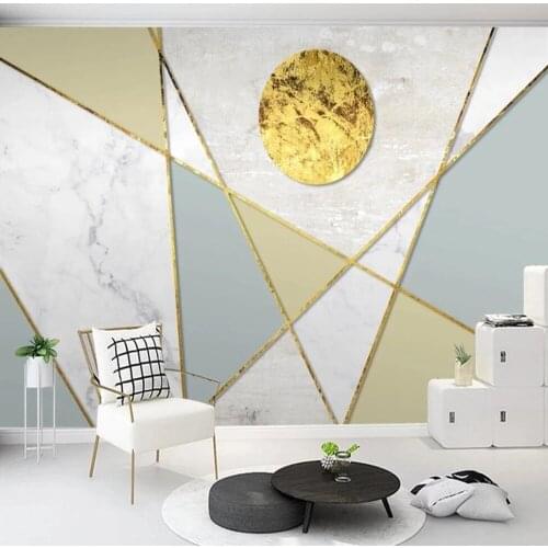 Custom Photo large murals 3D abstract line geometric figure background Self Adhesive wallpapers decorate painting Waterproof