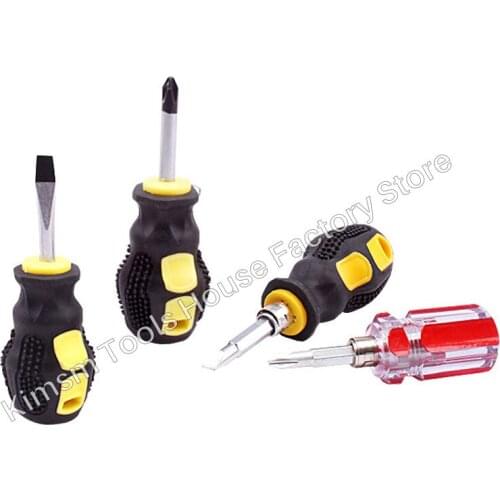 Mini Small Portable Screwdriver Slotted Phillips Dual Purpose Screwdriver Kit Set Radish Head Rubber Handle For Precision Repair