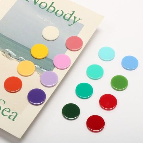 18mm round Korean fruta color acrylic DIY handmade hairpin accessories earrings stud accessories materials