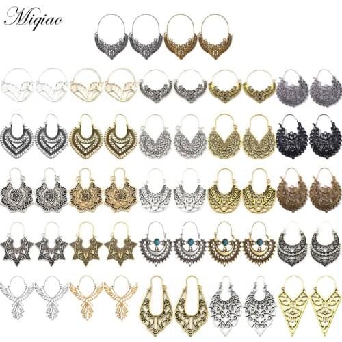 Miqiao 2pcs Hot New Product Ethnic Style Carved Butterfly Ear Expander Body Exquisite Piercing Jewelry