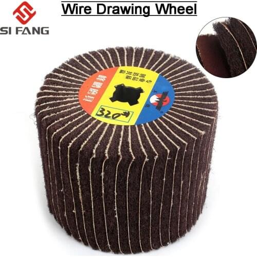 1Pc Nylon Abrasive Wheel 100mm Grinding Wheel Flap Mop Polishing Wheel Nylon Fiber Disc with sander paper