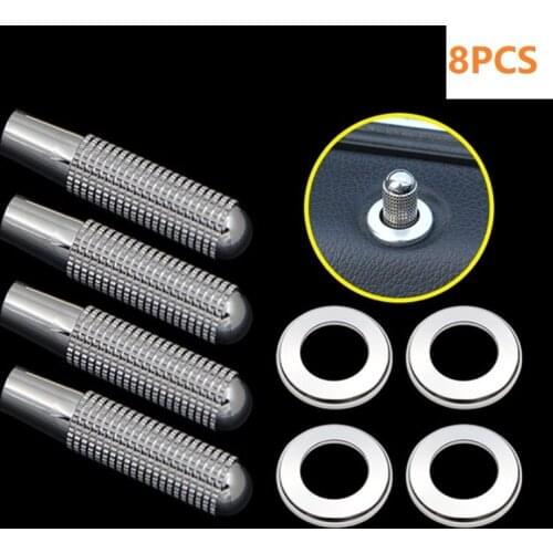 New 8PCS Car Modified Door Bolt Lock Pin Auto Door Bolt For Mercedes Benz C Class W205/ GLC X253/ GLE/ E class W213(About 9.5mm)