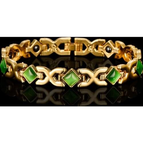 Gilded Health Bracelets European and American Cat-eye Stone Womens Hand Ornaments Valentines Day Jewelry Healthy Jewelry