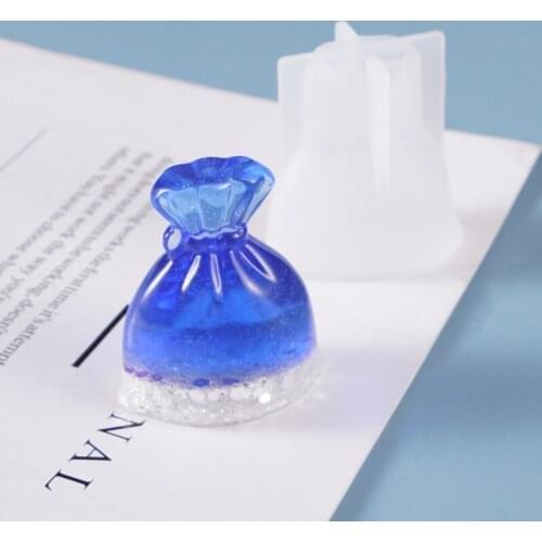Crystal Epoxy DIY Resin Mold Purse Lucky Bag Decoration Casting Silicone Mould F3MF