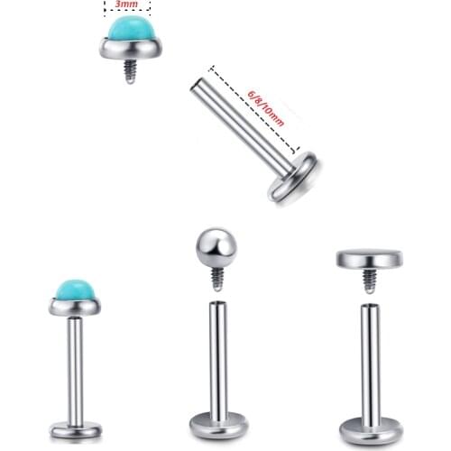 1Pc 1.2x6-10mm Surgical Steel Gold earrings for tragus piercing Silver Color 16G Tragus Piercing Jewelry Women Fashion Jewelry