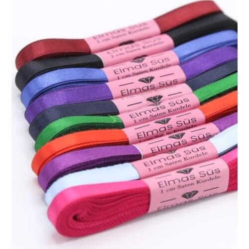 Mixed Satin Ribbon 10 Pcs 1 cm 10 m