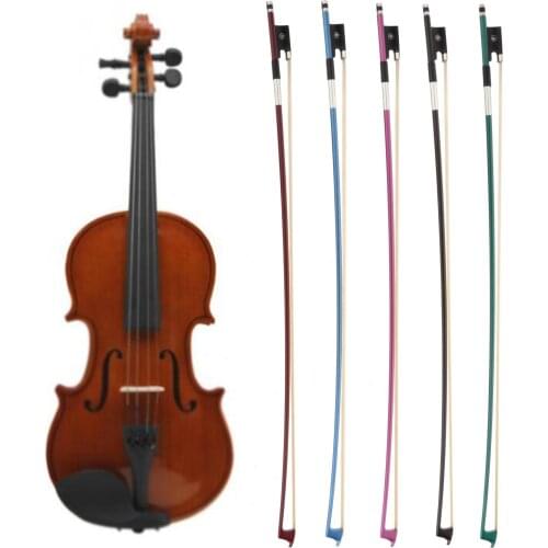 Violin Bow Multicolor Bow Universal for Adults Gifts Violin Player Parts for 4/4 violin, gift for violin player and adults