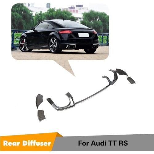 Carbon Fiber Rear Bumper Lip Diffuser For Audi TTRS 2016-2018 Rear Bumper Diffuser Lip Spoiler Guard