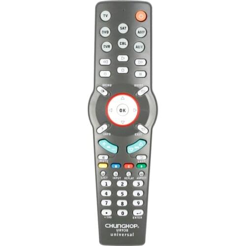Universal Remote Control for Chunghop UR938 TV DVD SAT AMP DVR CBL AUX Operating 7 Devices Controller