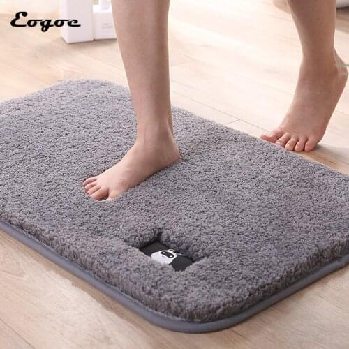 Eogoe Thickening Bath Mat in the Bathroom Absorbent Doormat for Entrance Door Anti Slip Rug Home Decor Floor Carpet Living Room