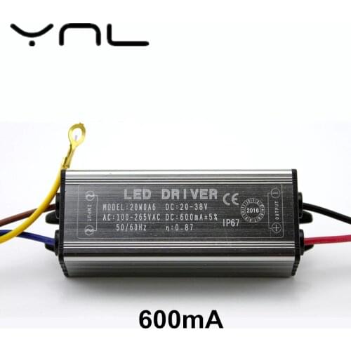 YNL Lighting Transformer 300mA 600mA 900mA 1500mA LED Driver Adapter 10W 20W 30W 50W 110V 220V Power Supply IP67 LED Floodlight