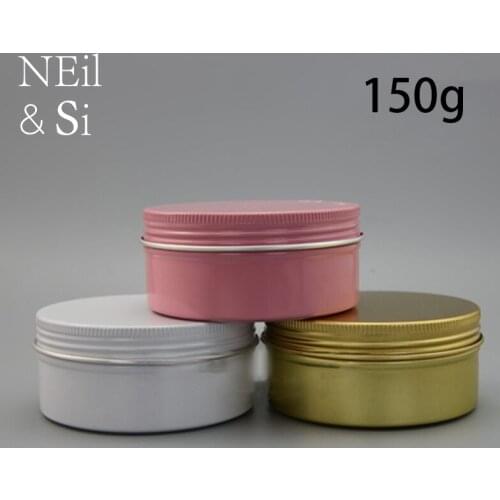 10pcs 150g Empty Aluminum Jar 150ml Cosmetic Container 5oz Cream Body Lotion Packaging Bottle Pink Gold White Silver Black
