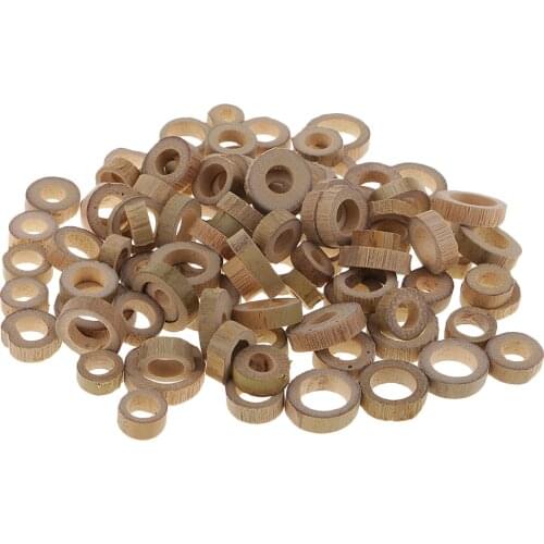 100 Pieces Natural Wood Slices Not Finished Round Embellishments DIY