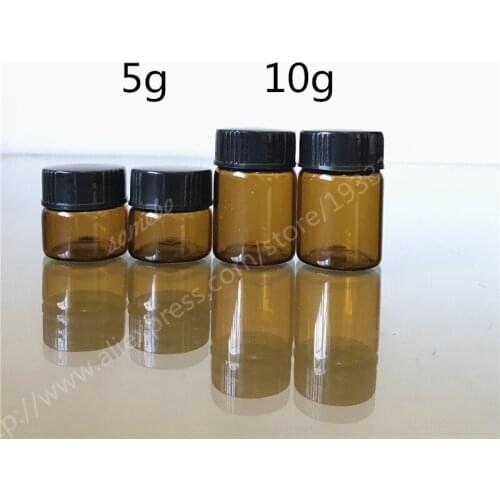 200 x 5g 10g amber glass bottle cream jar skin care cream bottles glass cosmetic containers 5g 10 for sample test