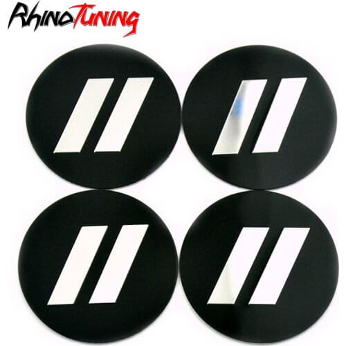 4pcs 56mm Car Wheel Center Hubcap Sticker Marines Captain Two Silver Bars Badge Emblem Three-dimensional pattern Label For Rims