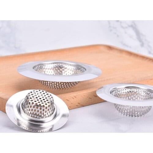 5.5cm/7cm/9cm Kitchen Sink Strainer Drain Hole Filter Trap Sink Strainer Stainless Steel Bath Sink Drain Waste Screen
