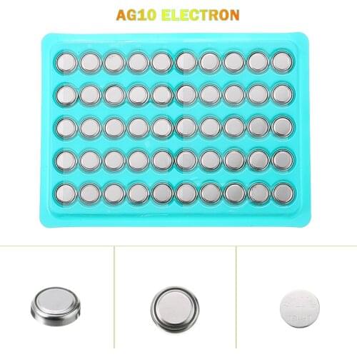 50pcs Watch Coin Batteries 1.5V Alkaline Button Cell Battery AG10 L1131 SR1130 189 LR54 For Small Electronic Devices Parts