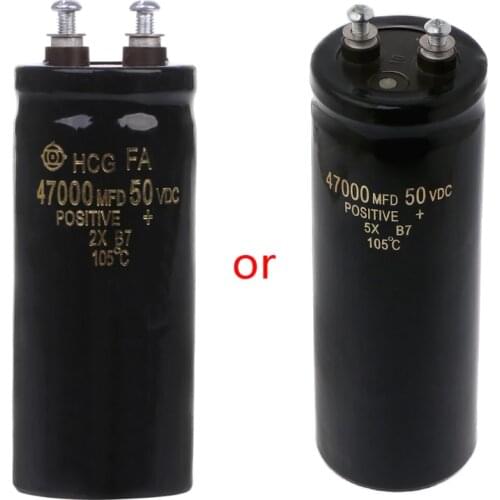 50V 47000UF/MFD Aluminum Screw Audio Filtering Electrolytic Capacitor 105℃ N1HF