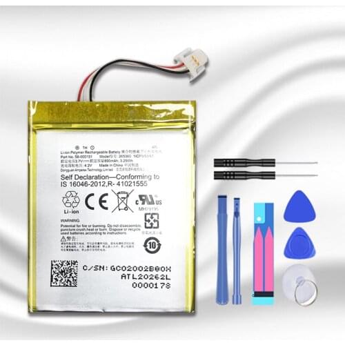 890mAh High Quality Battery For Amazon kindle 499 558 7th Generation 8th Generation SY69JL WP63GW 58-000151 MC-265360-03