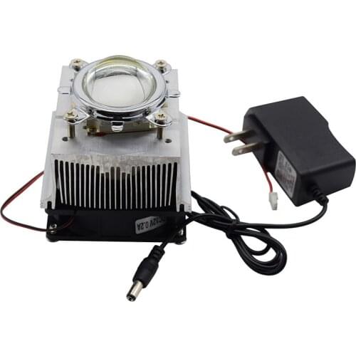Aluminum Radiator + CPU Fans +44MM Lens+ LED Power Supply Cooling System For 20~100W High Power LED Heat Sinking Free Shipping