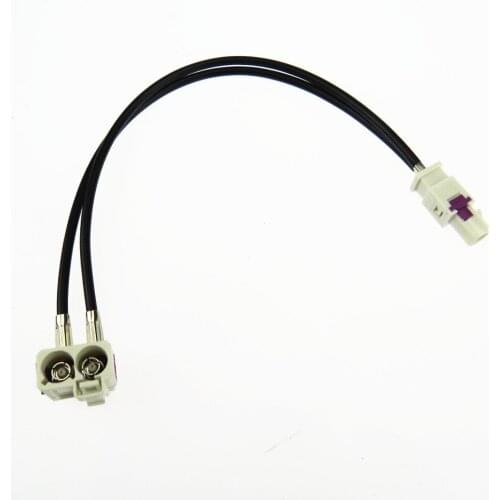 RNS310 RCD510 AM FM MIB Radio Antenna Dedicated Double Head 1 Turn 2 Wiring Tail for VW CC Tiguan Golf Jetta MK5 6 Passat Polo