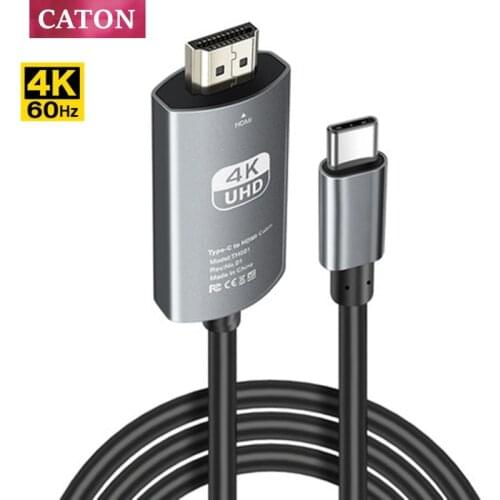 C-SAW 2 Meter USB C to HDMI 4K 60HZ 1080P Cable Adapter Type C to HDTV Thunderbolt 3 for MacBook Pro Huawei Mate 20 P30 Samsung